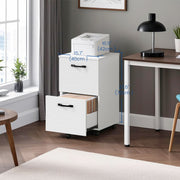 Mobile Filing Cabinet with 2 Drawers and A4 Hanging Rail for Home Office by Vasagle