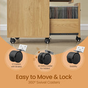 Rolling Filing Cabinet with 2 Drawers and A4 Hanging Rail for Home Office by Vasagle