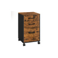 Rolling File Cabinet with 3 Drawers and Lockable Wheels for Home Office Storage by Vasagle