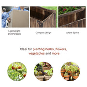 Raised Wooden Garden Planter for Easy Herb and Vegetable Growing Carbonised Finish AOSOM