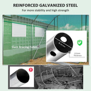 9.8 x 6.6ft Walk-In Polytunnel Greenhouse for All-Season Gardening by Outsunny