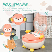 Baby Potty Training Toilet with Splash Guard and Anti Tip Design Easy to Clean Grey AOSOM