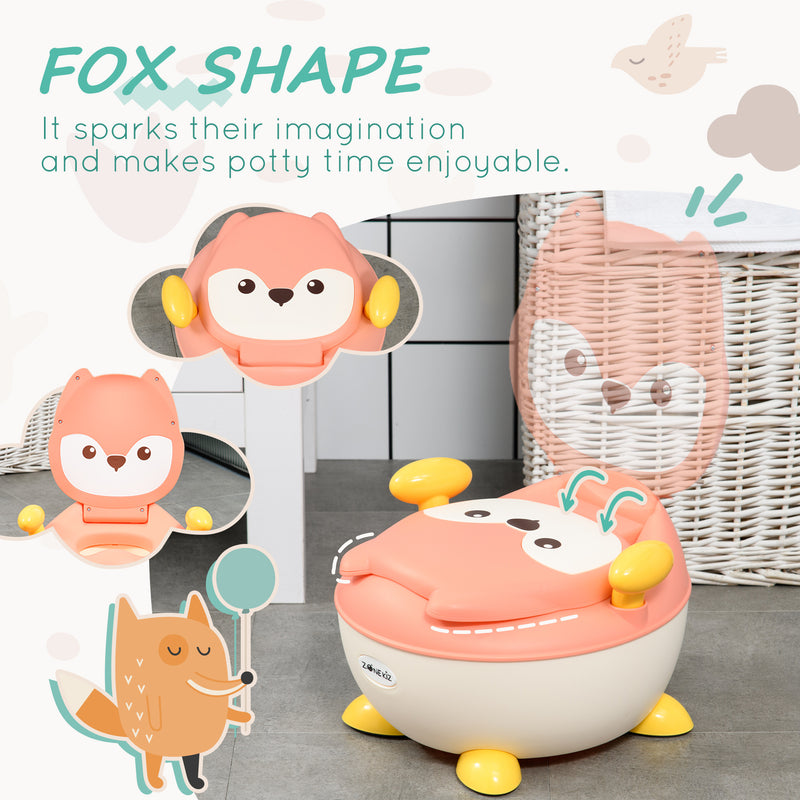 Baby Potty Training Toilet with Splash Guard and Anti Tip Design Easy to Clean Grey AOSOM