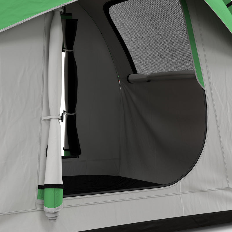 Car Tent for Hatchback or SUV Camping with Water-Resistant Shelter and Mesh Window Grey and Green