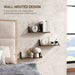 Set of 3 Rustic Brown Floating Wall Shelves for Living Room Bedroom Entryway by HOMCOM