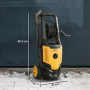 Pressure Washer for Patios Cars and Garden Furniture with Adjustable Nozzle Yellow Black AOSOM