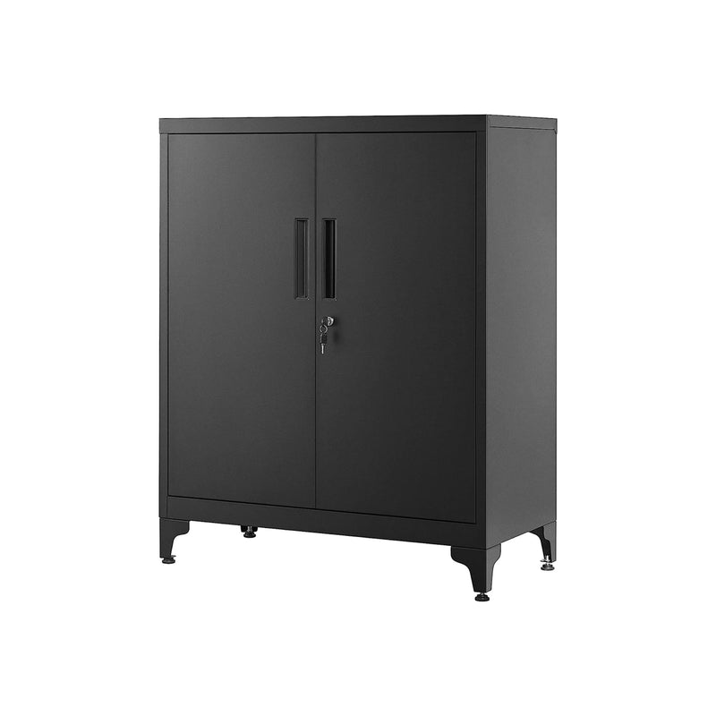 Metal Garage Storage Cabinet with Adjustable Shelves and Lockable Doors by Songmics
