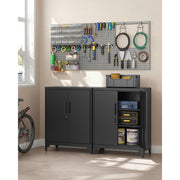 Metal Garage Storage Cabinet with Adjustable Shelves and Lockable Doors by Songmics