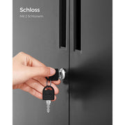 Metal Garage Storage Cabinet with Adjustable Shelves and Lockable Doors by Songmics