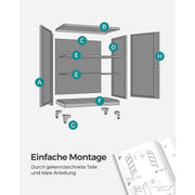 Metal Garage Storage Cabinet with Adjustable Shelves and Lockable Doors by Songmics