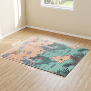 Foldable Double Sided Baby Play Mat Water Resistant for Indoor or Outdoor Use Green AOSOM