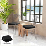 Outdoor Seat Cushions for Garden Chairs with Thick Foam and Easy Clean Covers Black Outsunny