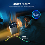12L Day Dehumidifier with 2L Tank Continuous Drainage Timer and Auto Defrost by HOMCOM AOSOM