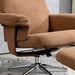 Recliner Chair with Ottoman for Home and Office, Light Brown Velvet Feel by HOMCOM