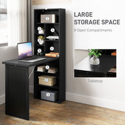 Black Three Part Work Desk with Storage and Chalkboard by HOMCOM
