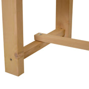 2 Seater Wooden Garden Bench Set for Patio or Indoor Use with Sturdy Fir Wood Frame, Natural