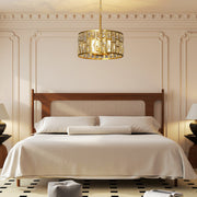 72 Drop Crystal Glass Chandelier Ceiling Light for Dining Room or Hallway, Gold-Tone