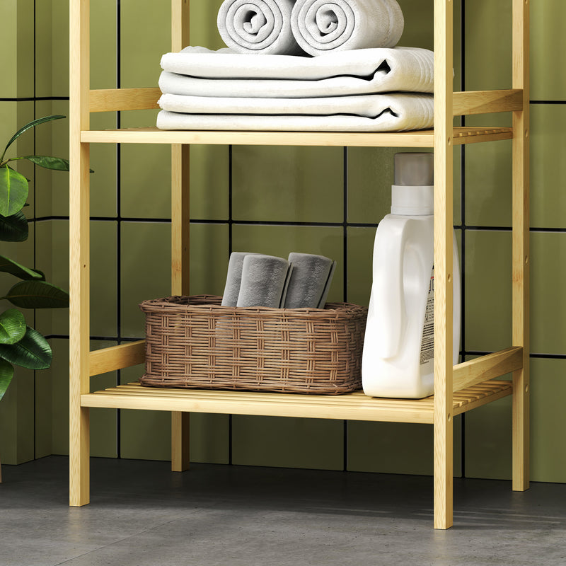 Three Tier Bamboo Storage Shelf Adjustable Freestanding Organiser Unit by HOMCOM