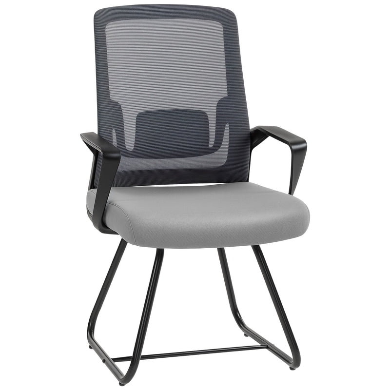 Office Chair with Mesh Back and Lumbar Support for Waiting or Conference Room Dark Grey