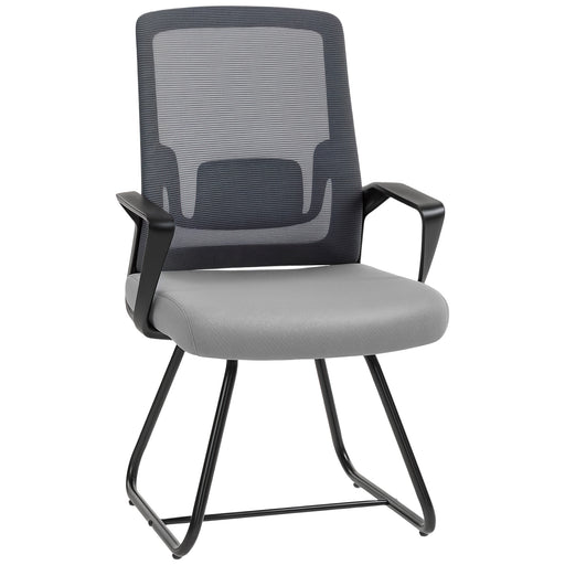 Office Chair with Mesh Back and Lumbar Support for Waiting or Conference Room Dark Grey