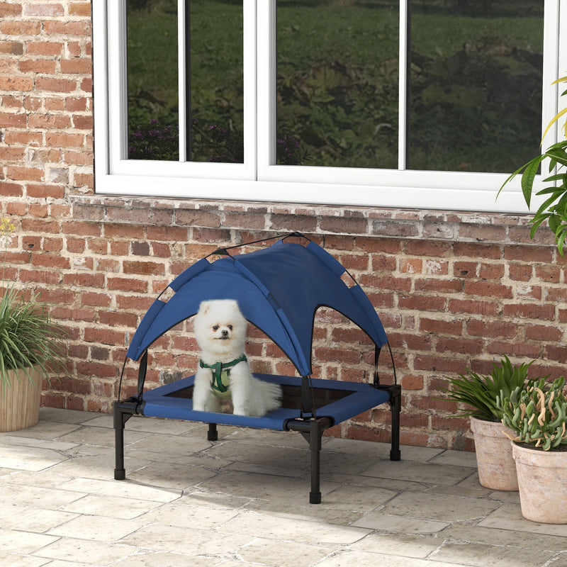 Cooling Raised Pet Bed with Breathable Mesh Ideal for Small and Medium Dogs Dark Blue