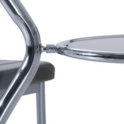 Five Piece Dining Set With Padded Chairs And Tempered Glass Table For Kitchen Grey