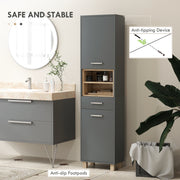 Tall Freestanding Bathroom Storage Storage Cabinet with Open Shelves and Drawer by HOMCOM