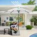 Cream 3m Replacement Parasol Canopy UPF 50 Plus with Top Vent Fits 8 Rib Frames by Outsunny
