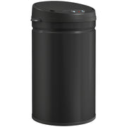 30L Touchless Kitchen Sensor Bin with Lid for Rubbish Waste Stainless Steel Black AOSOM