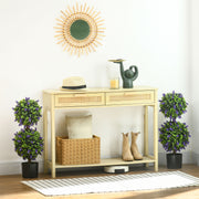 Set of 2 Artificial Lavender Topiary Trees with Pots for Indoor and Outdoor Use, Purple