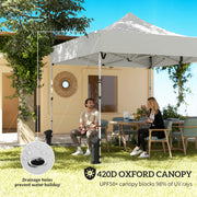 Outsunny 3 x 3 m Pop Up Gazebo with Sidewalls, UPF50+ Heavy Duty Garden Party Tent Marquee with Wheeled Carry Bag, Silver Grey AOSOM