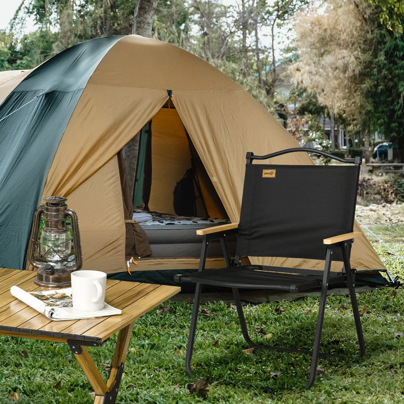 Folding Camping Chair Lightweight and Easy to Carry for Garden or Outdoor Use Black