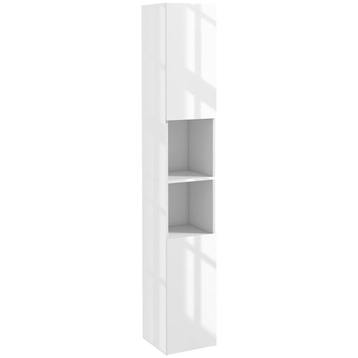 Tall Freestanding Bathroom Storage Cabinet With Adjustable Shelves And Doors, White