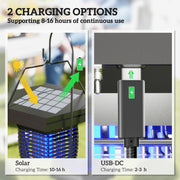 2 in 1 Electric Fly Zapper and Solar Garden Lantern with USB Rechargeable Light by Outsunny AOSOM