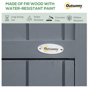 Grey Garden Storage Shed with Shelves and Tilt Roof Ideal for Tools and Outdoor Gear