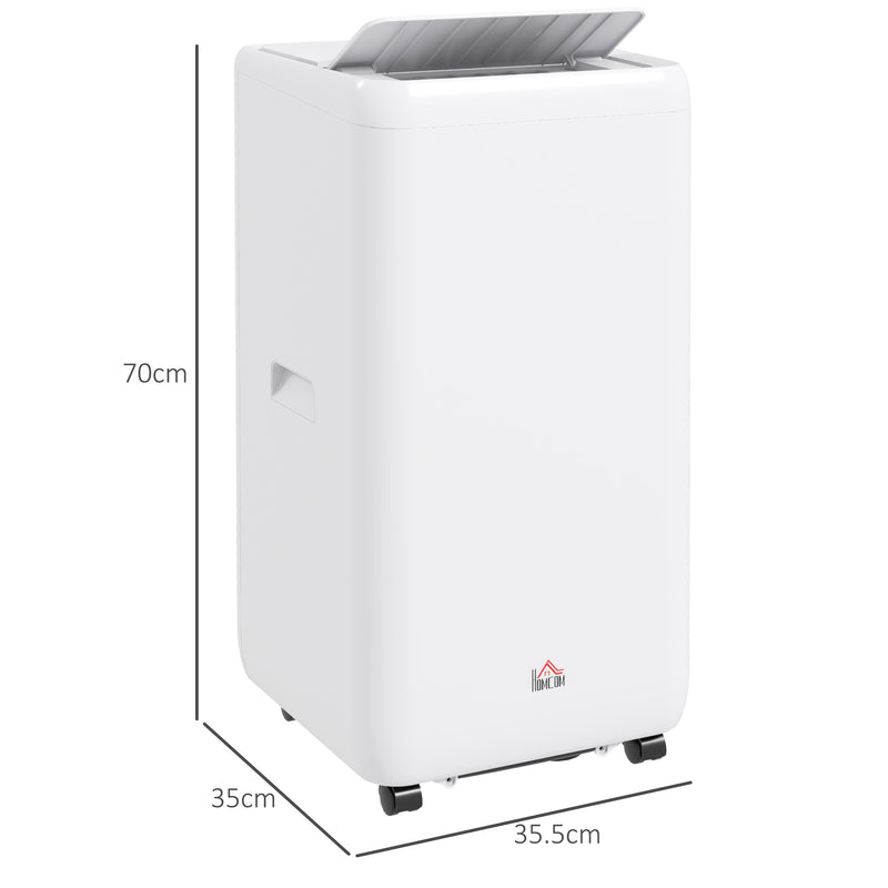 12000 BTU Portable Air Conditioner with Dehumidifier and Timer for Rooms Up to 35m² White