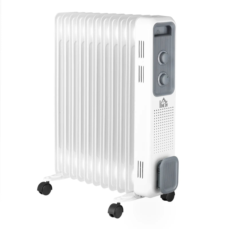 Oil Filled Radiator, 3 Heat Settings, Adjustable Thermostat, 2720W