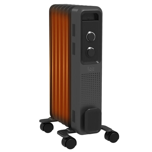 Image of a Oil Filled Electric Radiator 1500W 7 Fin - Grey