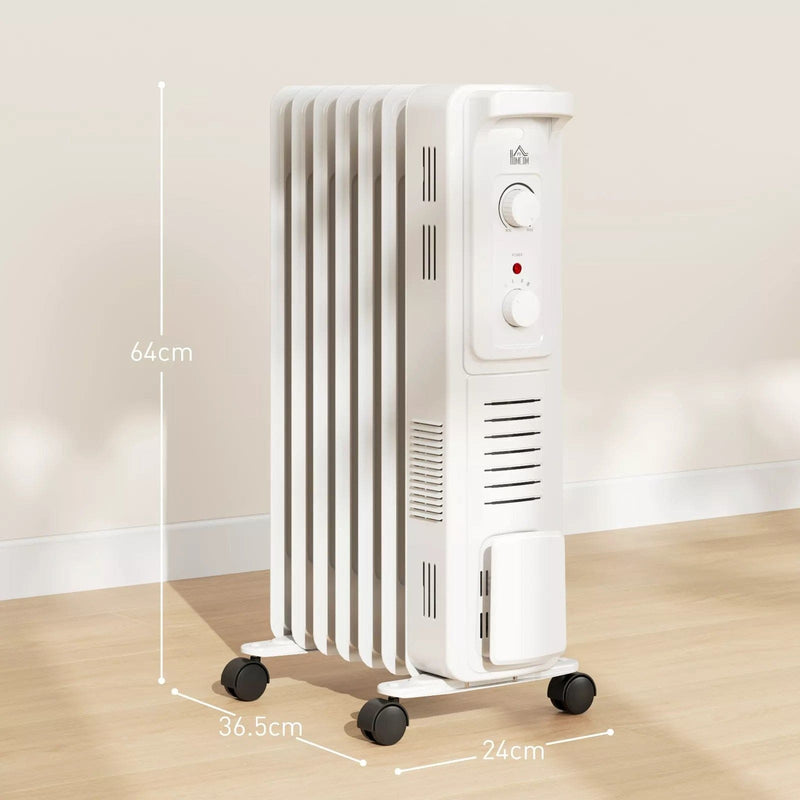 Image of a Oil Filled Electric Radiator 1500W 7 Fin - White
