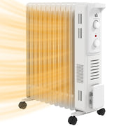 Oil Filled Electric Radiator 2500W 11 Fin - White