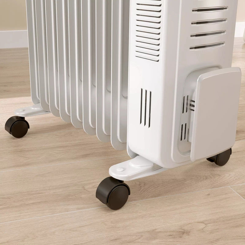 Image of an Oil Filled Electric Radiator 2Kw 9 Fin - White