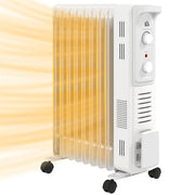 Image of an Oil Filled Electric Radiator 2Kw 9 Fin - White