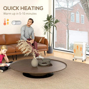 Image of an Oil Filled Electric Radiator 2Kw 9 Fin - White