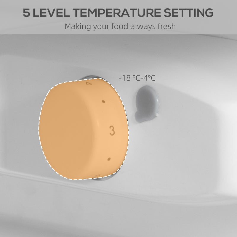 88L Under Counter Fridge Freezer with Adjustable Temperature and 3 Star Freezer, Black & Silver