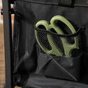 Black Folding Festival Trolley Cart With Steel Frame Wheels and Handle for Easy Storage