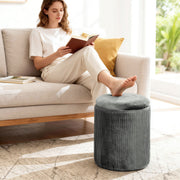 Ottoman Storage Bench with Reversible Table Lid and Hidden Compartment Grey AOSOM
