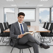 Ergonomic Office Chair with Lumbar Support and Breathable Mesh Back Black AOSOM