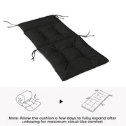 Garden Chair Cushion Set of 4 for Outdoor Comfort Water-Repellent and UV Resistant Black Outsunny