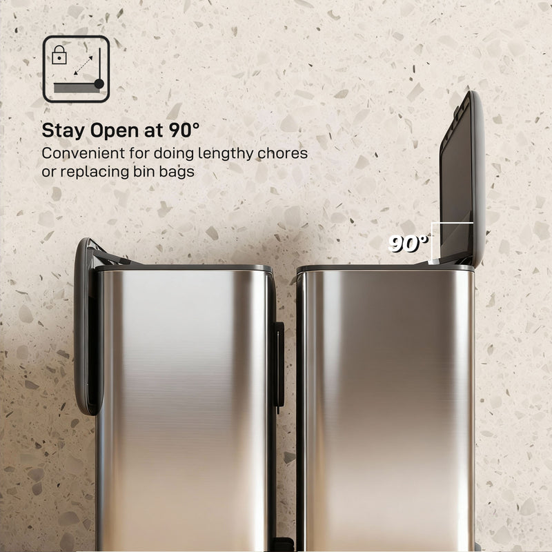 8L Hanging Kitchen Bin with Lid and Removable Inner Bucket for Kitchen Cabinet Doors