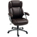 Brown Faux Leather Executive Office Chair Adjustable Height and Swivel Base by HOMCOM